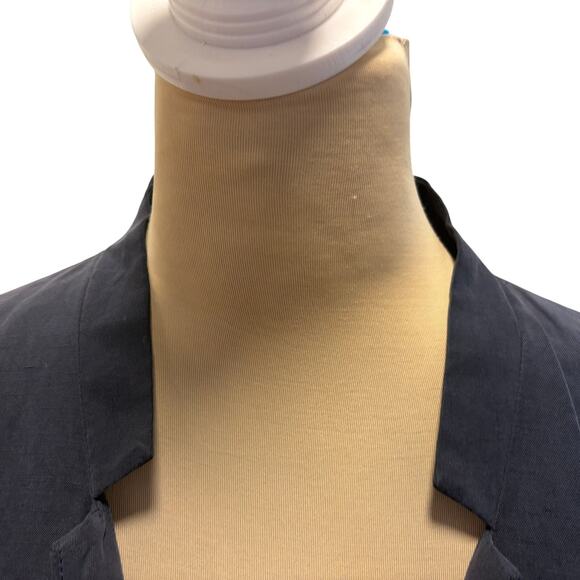 PURE Collection Silk Linen Open Front Jacket Charcoal 18 - Picture 9 of 9